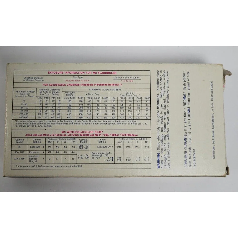Fotomat 5B Flashbulbs Blue Flash (9 Bulbs in Pkg) Vintage